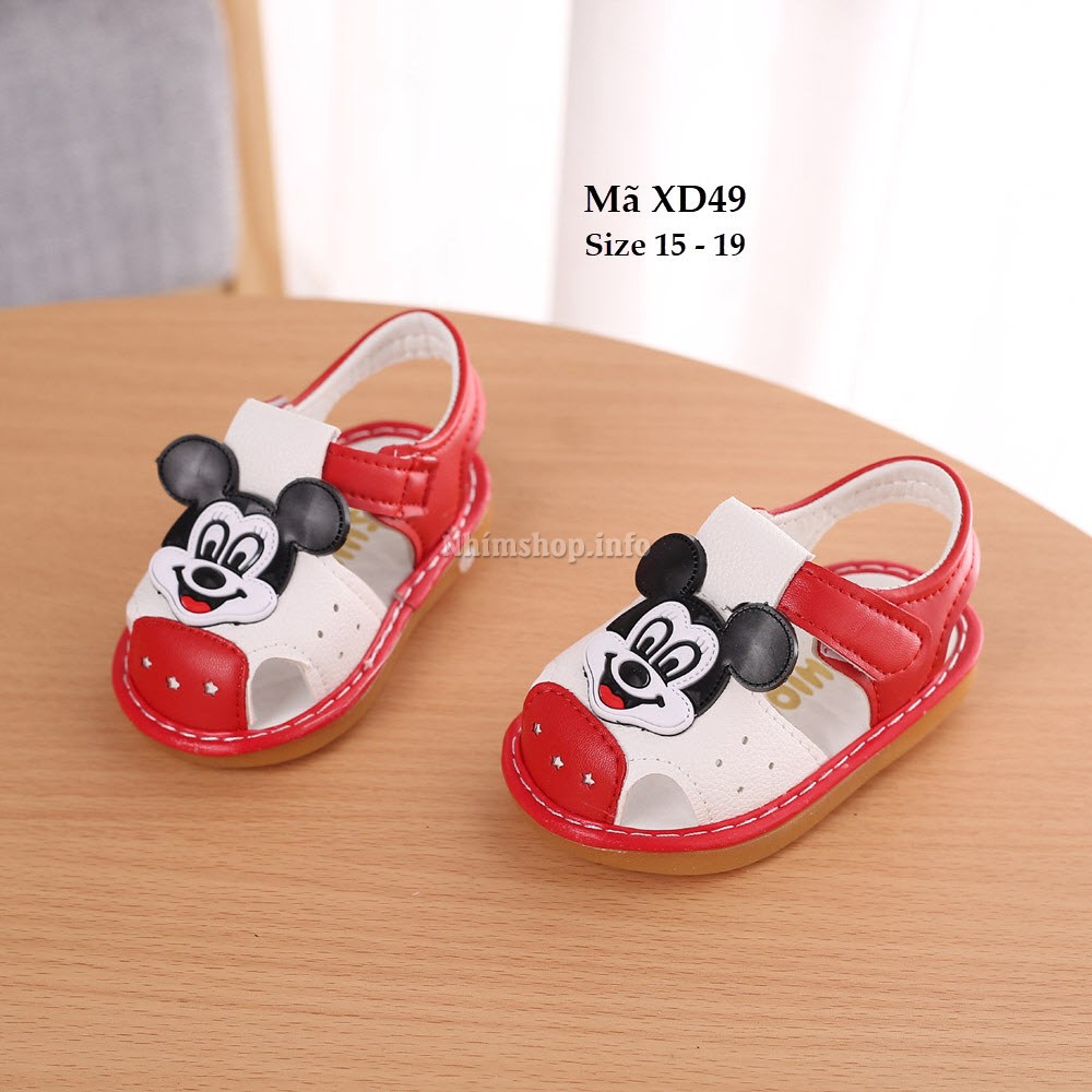 Giày tập đi cho bé có còi chíp chíp họa tiết Mickey ngộ nghĩnh XD49