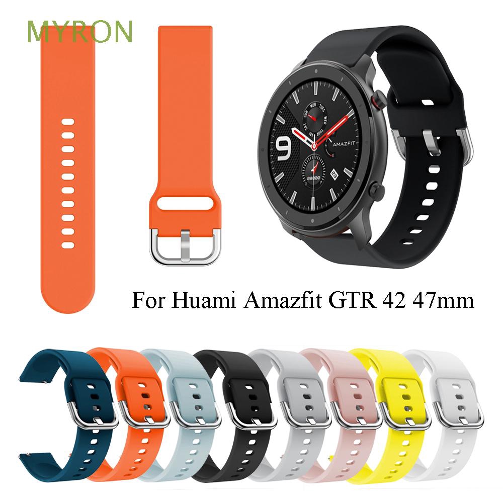 Dây đeo silicone màu trơn thay thế dành cho Huami Amazfit GTR 42/47