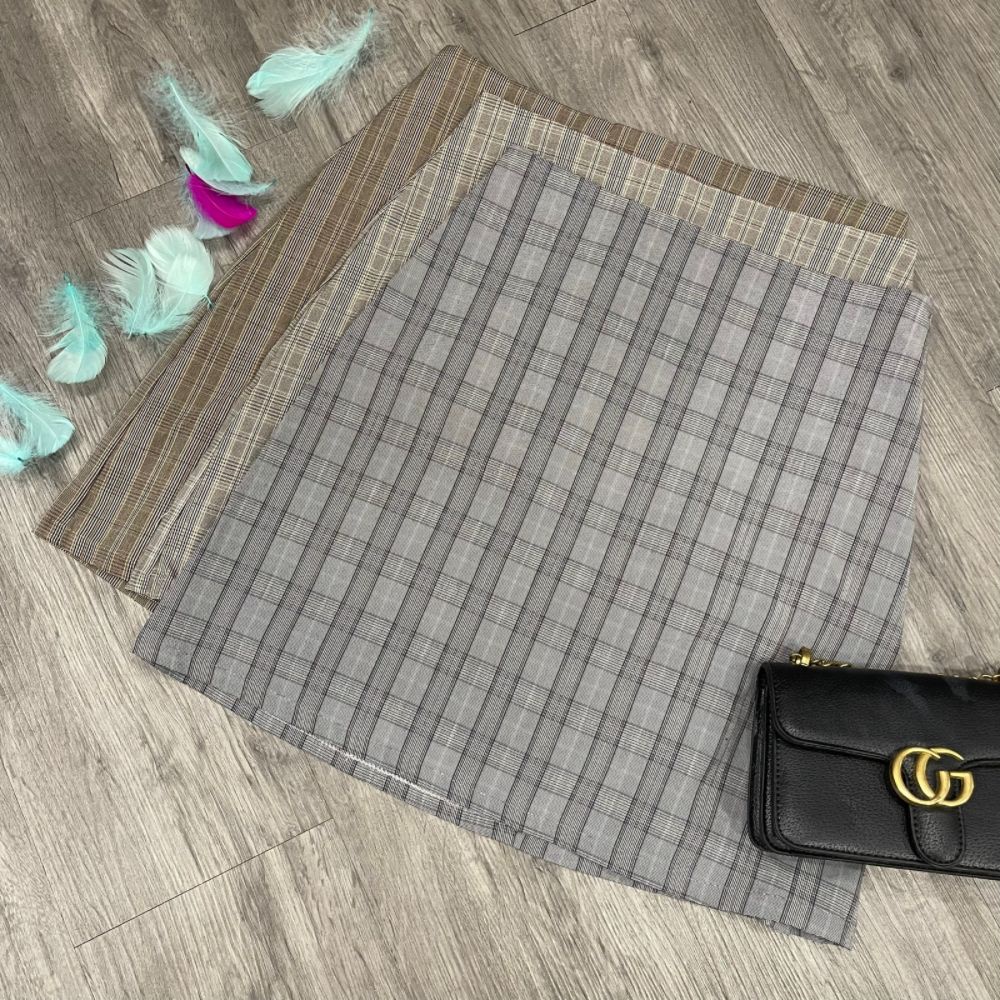 Chân váy nữ, chân váy nữ sọc caro from chữ A trên gối xinh xắn SKUCV-06 | BigBuy360 - bigbuy360.vn