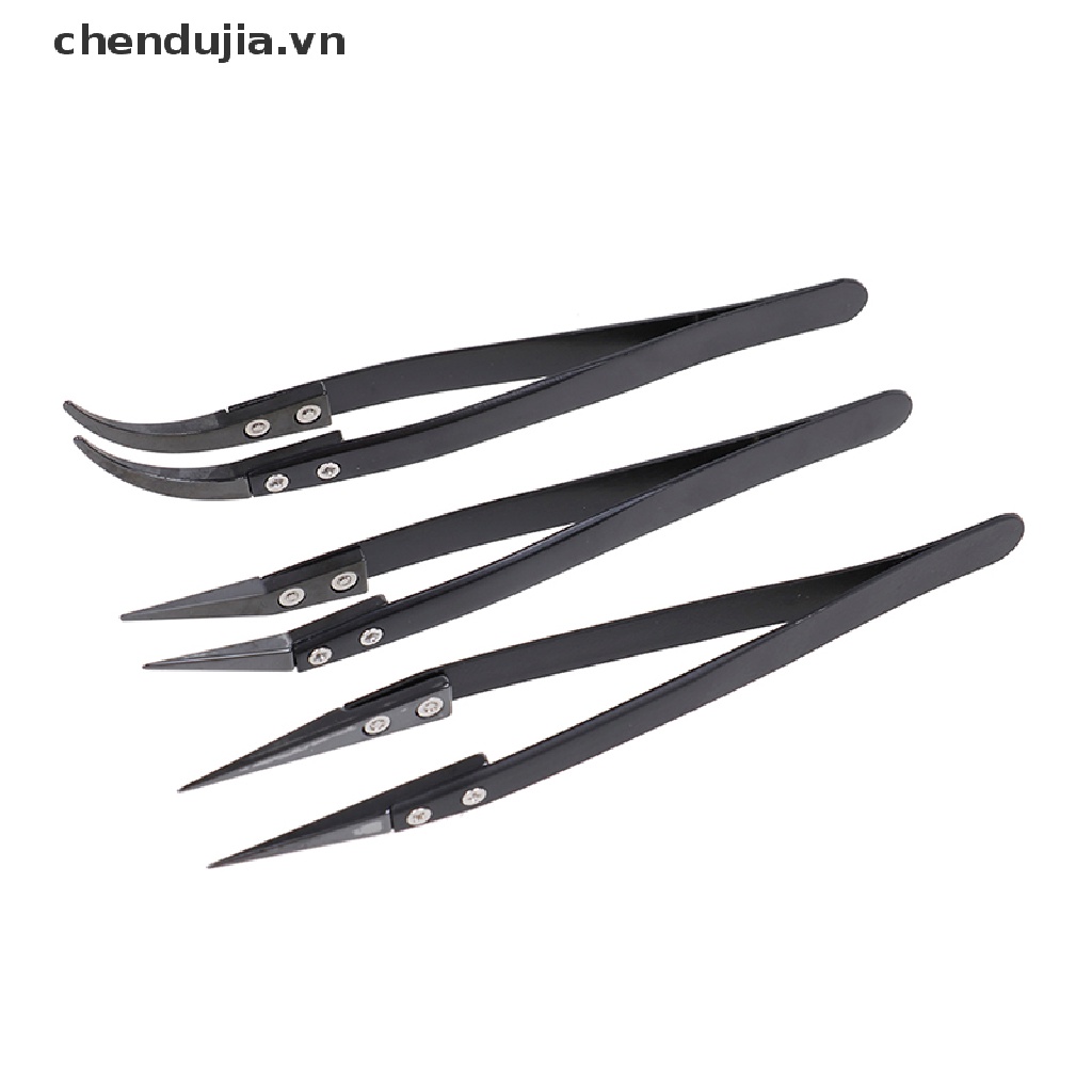 Nhíp Hàn Điện Bằng Sứ Và Thép Không Gỉ Màu Đen