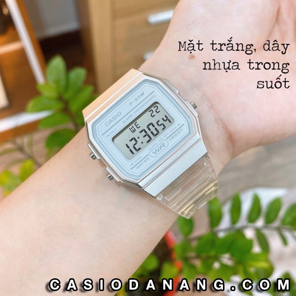 Đồng hồ unisex dây nhựa Casio chính hãng Anh Khuê F-91WS-7DF (35mm)