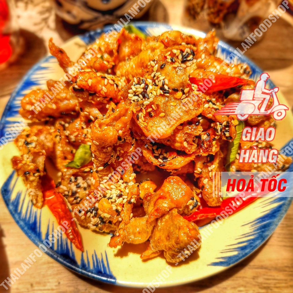 Da Gà Sấy Giòn Sốt Chanh Dây Lon 250Gram