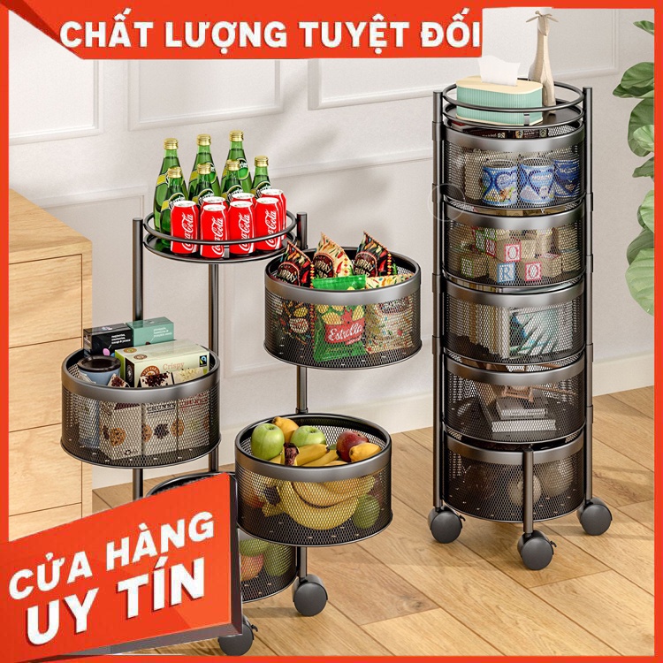 Kệ Xoay Đa Năng CHIAN - Hàng tiêu chuẩn - Sơn 5 lớp - Khay xoay dễ dàng - Gia nhanh - Gói hàng kỹ