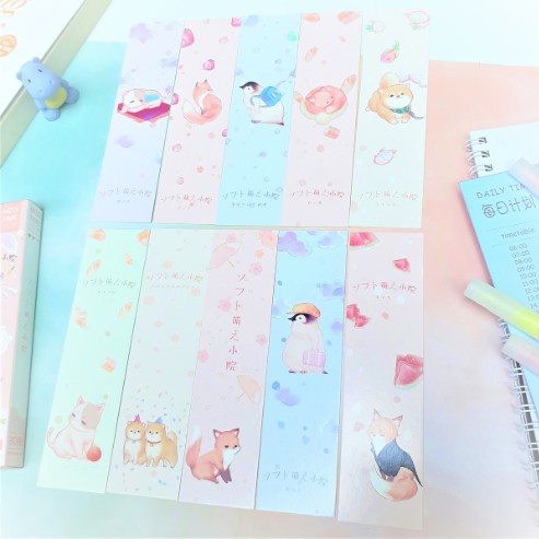 Hộp 30 Đánh Dấu Sách Bookmark Chủ Đề Động Vật 15x4cm