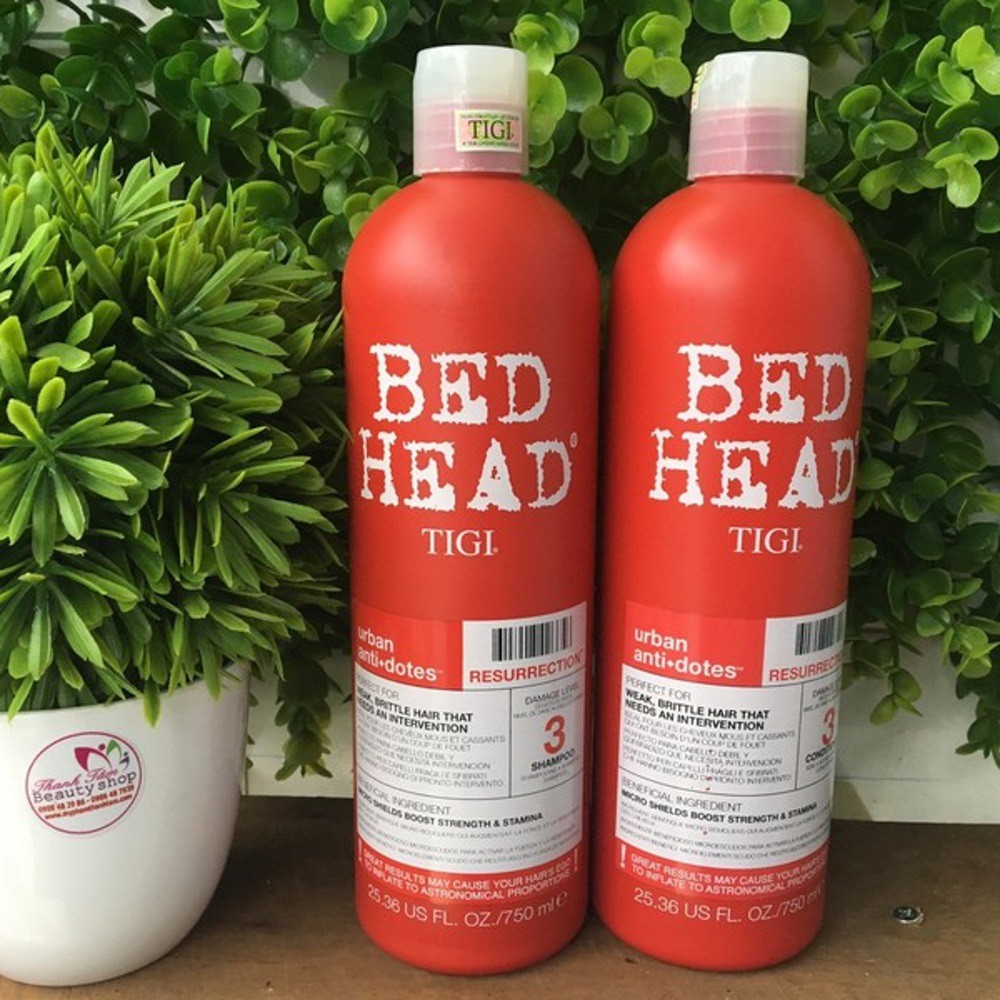 ( dầu gội TiGi ) Cặp dầu gội BED HEAD TIGI URBAN ANTIDOTES Resurrection 750ml