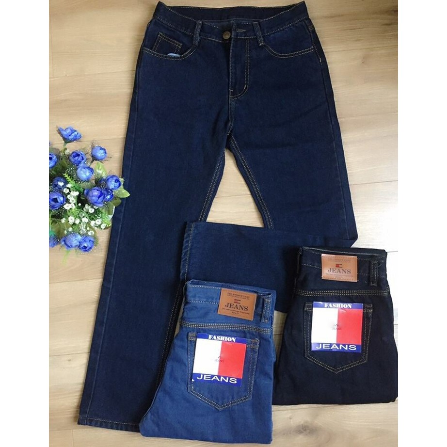 Quần Jean Nam Ống suông 03 màu cơ bản vải jean cotton mềm mịn form chuẩn đẹp-Jean002