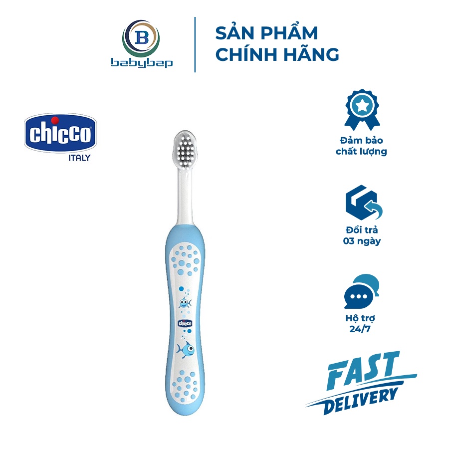 Bàn Chải Đánh Răng Chicco Không Làm Đau, Xước Hàm Của Bé