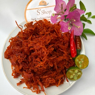 Khô gà giả bò sấy tỏi ớt cực cay 500g 💥 new 💥