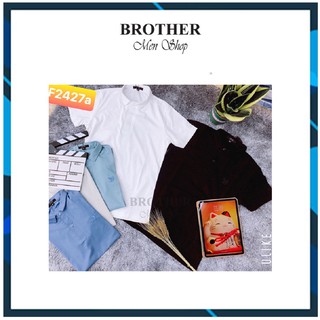 Áo phông áo thun nam F2427A có cổ ngắn tay chất liệu cotton thấm mát cao cấp BROTHER MEN