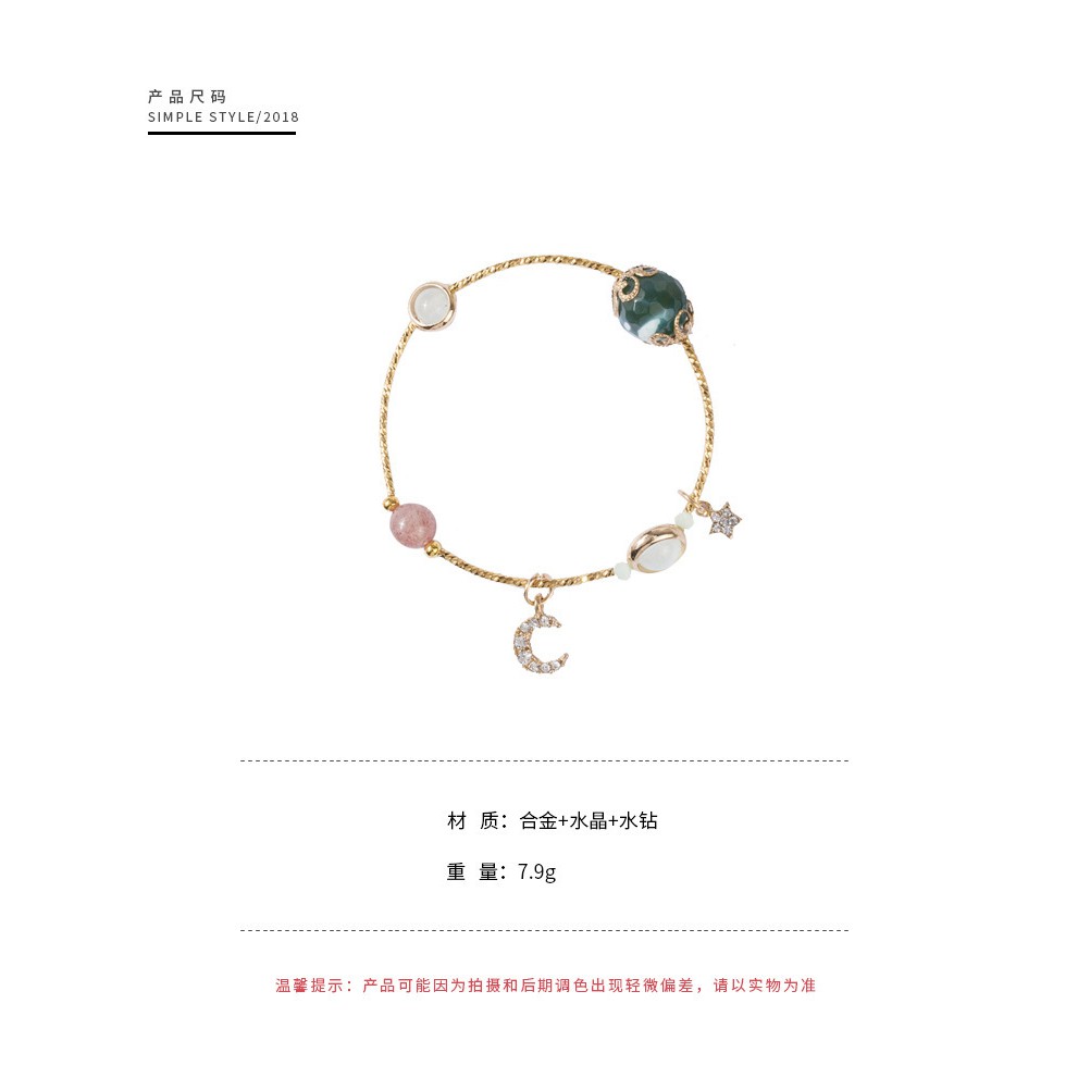 Vòng Đeo Tay Đính Hạt Pha Lê Phong Cách Hàn Quốc Dành Cho Nữ | BigBuy360 - bigbuy360.vn