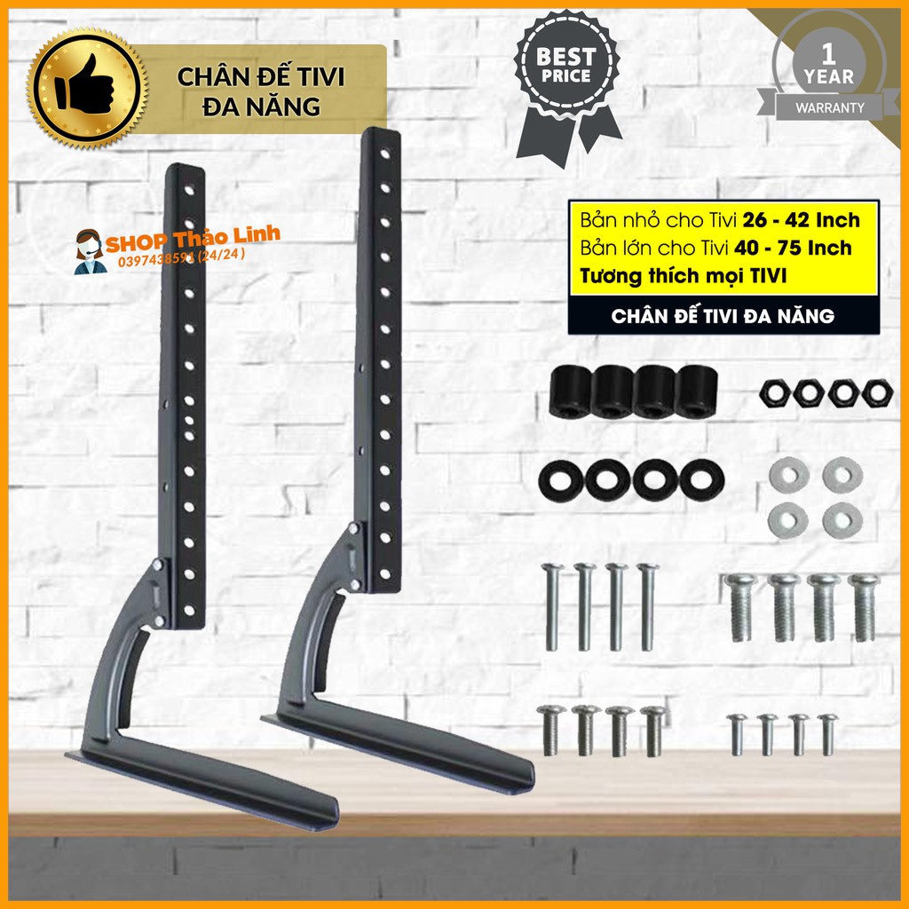 [THEO DÕI SHOP để nhận COUPON 20%] Chân đế tivi đa năng 32-75 inch phù hợp với mọi màn hình