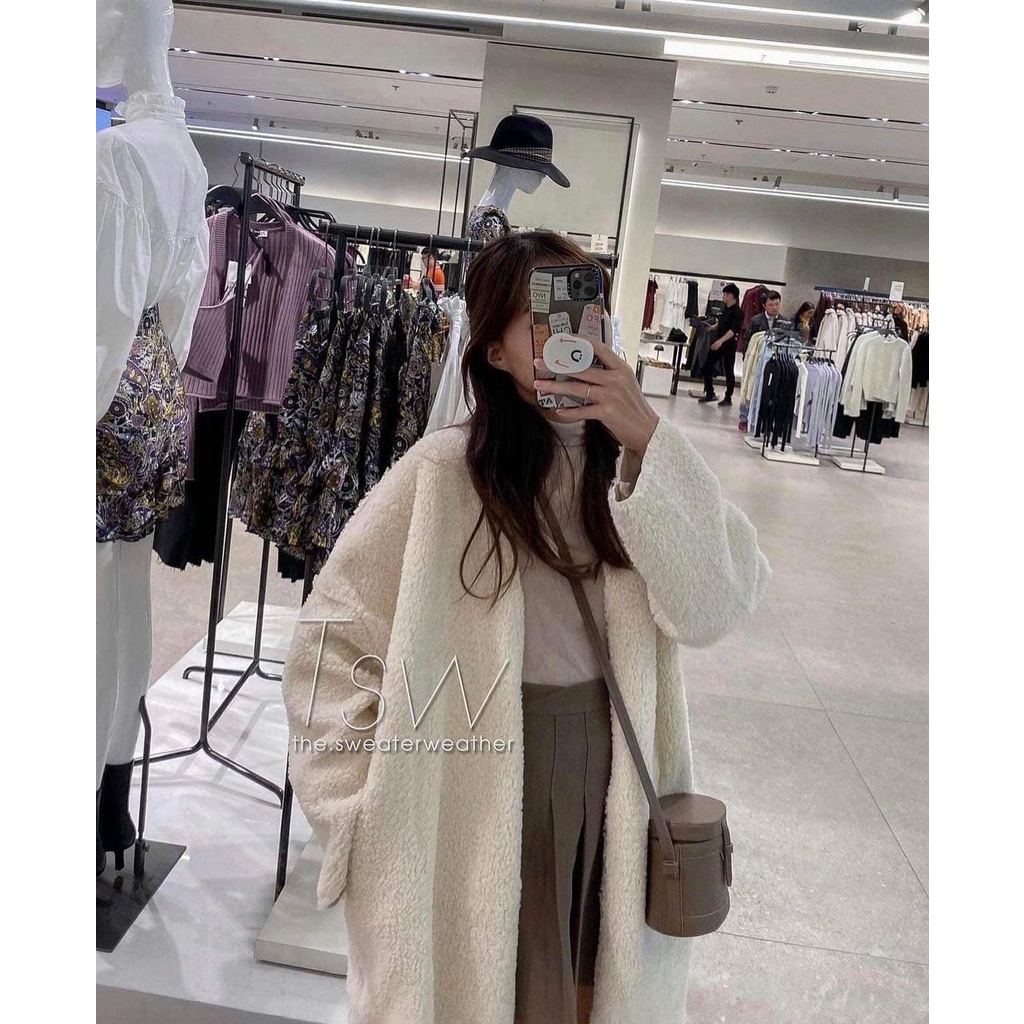 Áo Khoác Lông Cừu Dáng Dài có túi, áo khoác cardigan( ảnh thật/có sẵn) | BigBuy360 - bigbuy360.vn