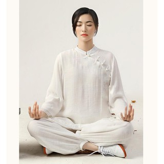 Quần áo phật tử, tập yoga, võ đạo Zambala ZBLTĐ010-Cổ tàu 5 nút