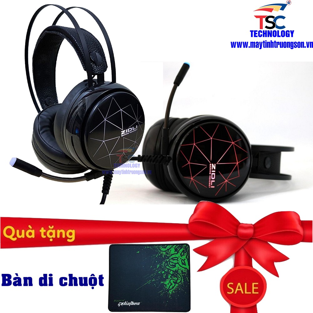Tai Nghe ZIDLI ZH12S Gaming Tặng Kèm Bàn Di Chuột Dày 4mm - Maytinhtruongson.vn