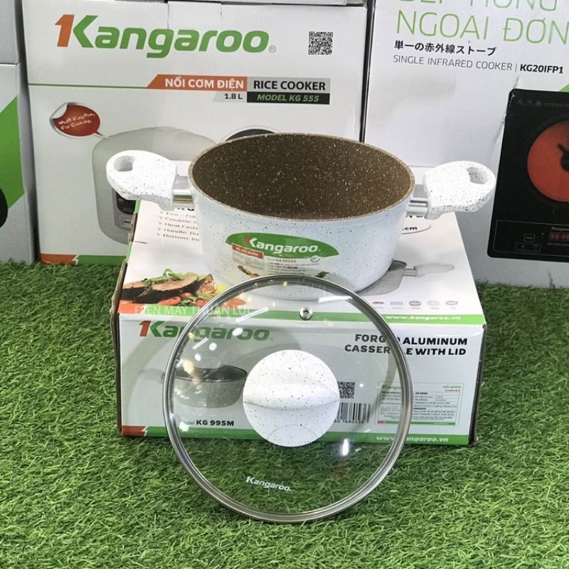 Nồi nhôm chống dính Đáy từ kangaroo KG995XS size 18cm