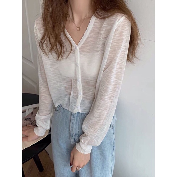 áo len khoác mỏng cardigan 5 khuy (cúc) kiểu màu pastel nhẹ nhàng (70069#) | BigBuy360 - bigbuy360.vn