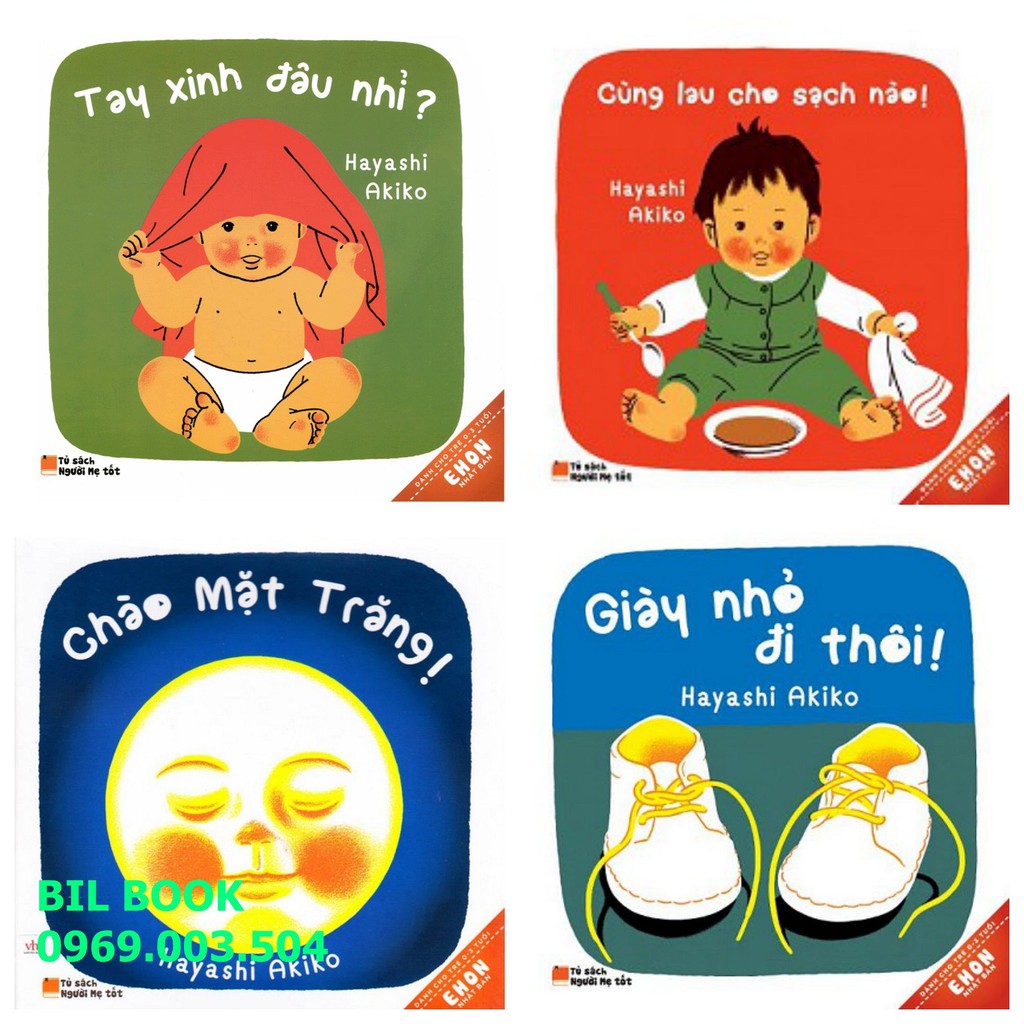 Sách - Bộ ehon Nhật Bản - Tay xinh, giày nhỏ, cùng lau cho sạch, chào mặt trăng