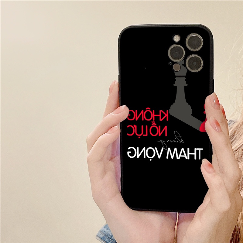 Ốp lưng iPhone *Không nỗ lực đừng tham vọng* dành cho ip 7 Plus/8Plus/XR/XS Max/11/X/12/12 Pro Max