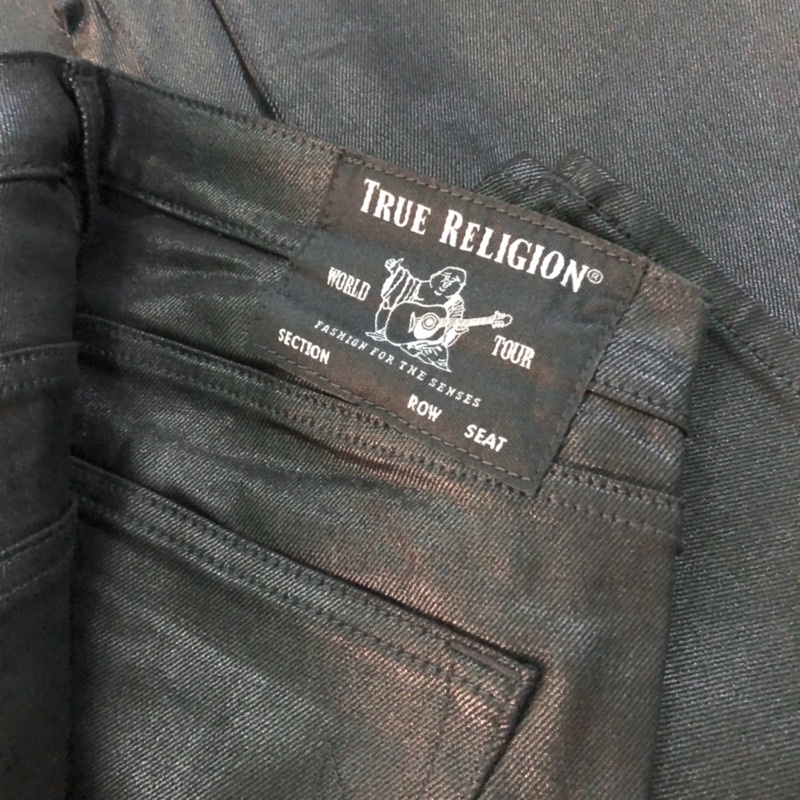 Quần jeans ông địa màu đen bóng chính hãng