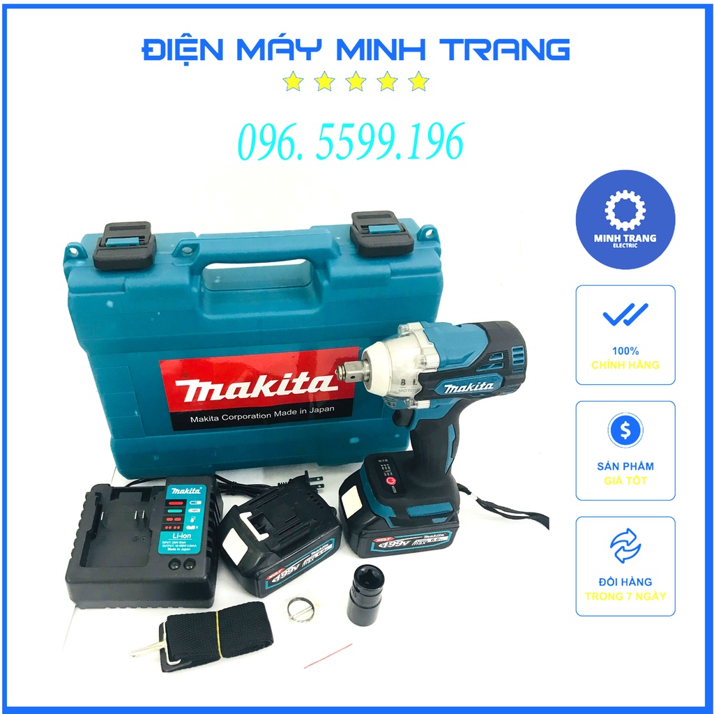 Máy Siết Bulong Makitaa DTW300 199V, Máy Bắn Vít Động Cơ Không Chổi Than, Mạch Thế Hệ Mới, 03 Bánh Răng Sắt