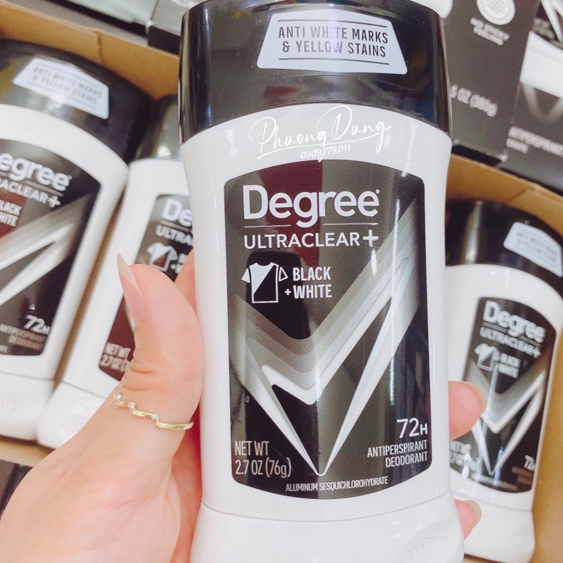 Lăn khử mùi Degree Men Ultra Clear Black and White 72h Antiperspirant Deodorant Mỹ 76g