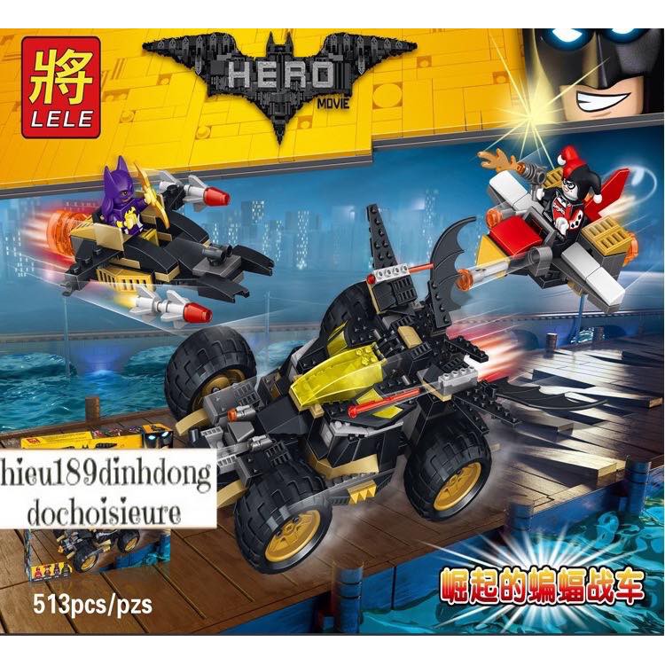 Lắp Ráp xếp hình Lego Batman DC 34114 siêu anh hùng: Siêu xe đại chiến người dơi và zoker (ảnh thật)