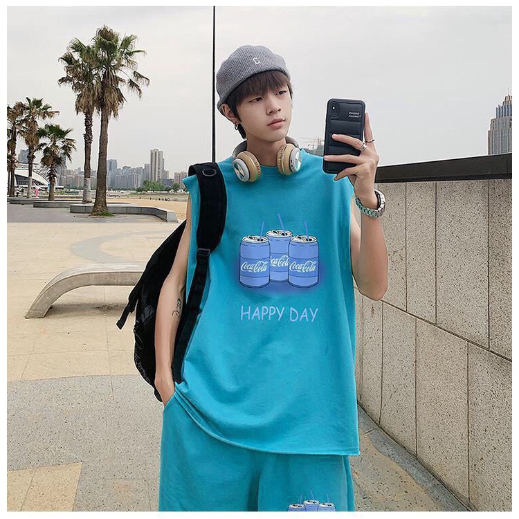 ❤  FREESHIP ❤ Bộ đồng phục bóng rổ áo sát nách COCA COLA + quần sọt cá tính năng động thoải mái cho nam nữ