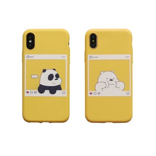 Ốp lưng điện thoại nhựa mềm Iphone 11 11pro 11promax 6 6s 7 7plus 8 Plus màu vàng hình Tôi là gấu