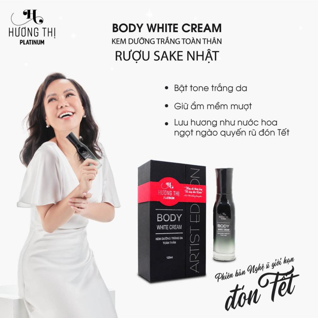 Kem Dưỡng Trắng Da Toàn Thân Hương Thị Rượu Sake Nhật - Body White Cream 120ml TĐl Nhàn Trương