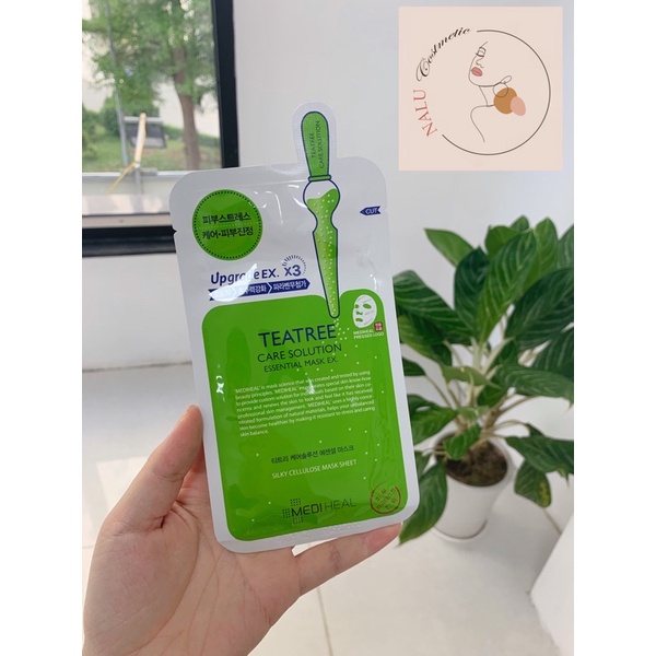 Mặt Nạ Mediheal Essential Teatree Tea Tree / Vita / Placenta / Collagen / Aquaring Cấp Nước NMF Xanh Dương