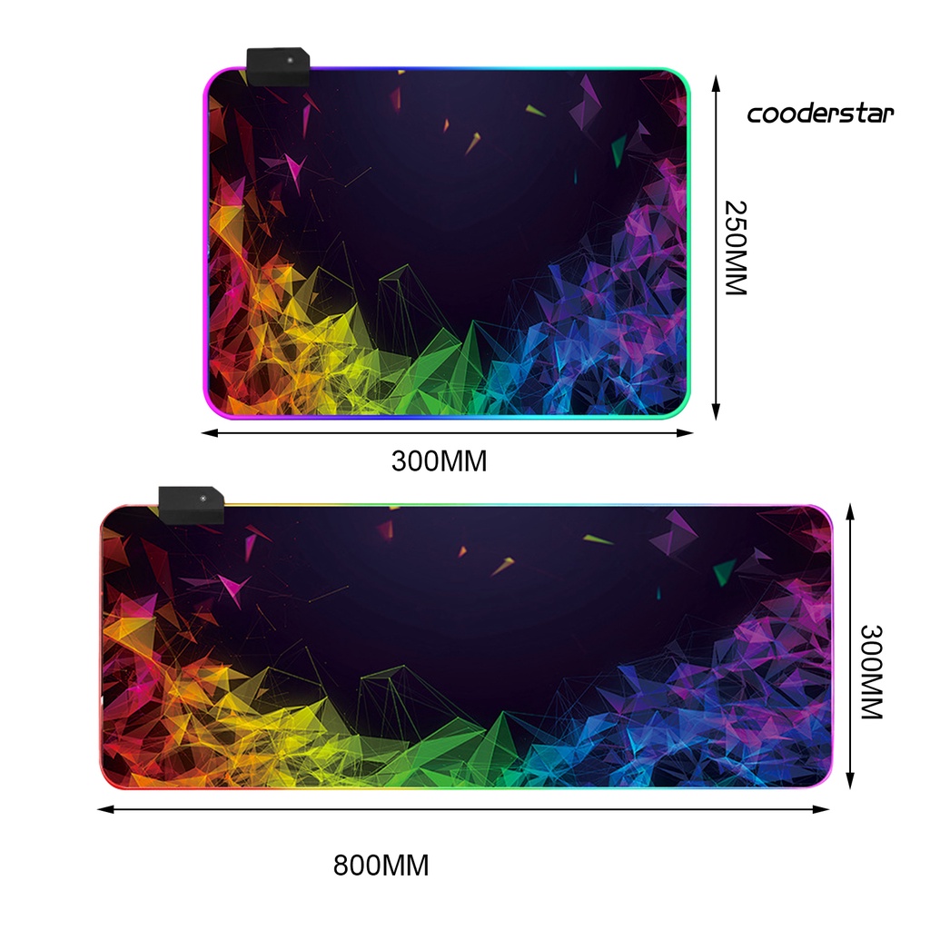 Miếng Lót Chuột Cao Su Chống Trượt Có Đèn Led Rgb Nhiều Màu