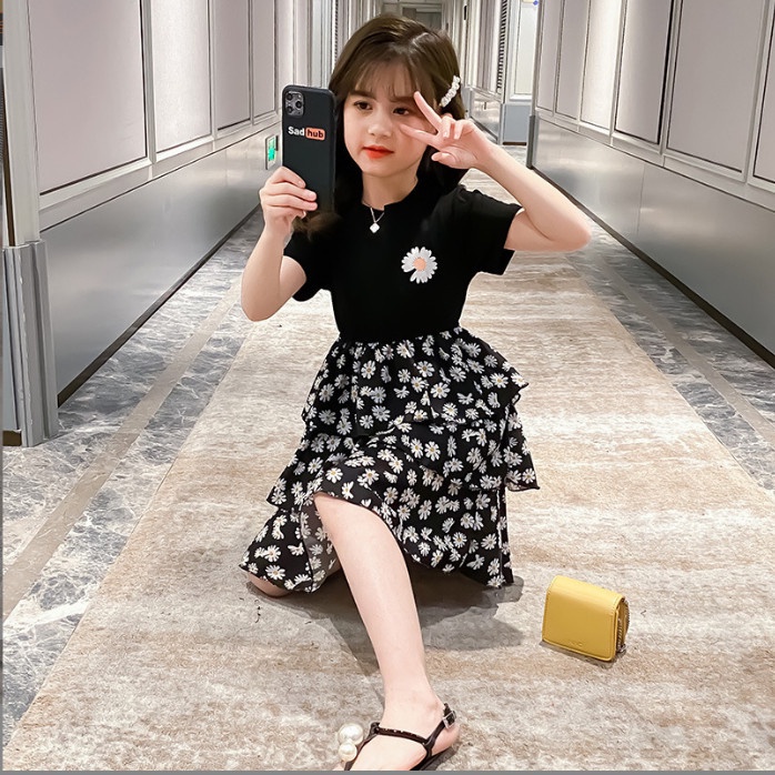 Set váy bé gái 18-45kg, quần áo trẻ em nữ 4-14 tuổi  cực kì nữ tính , vải mềm mát thấm hút tốt,hàng may kĩ