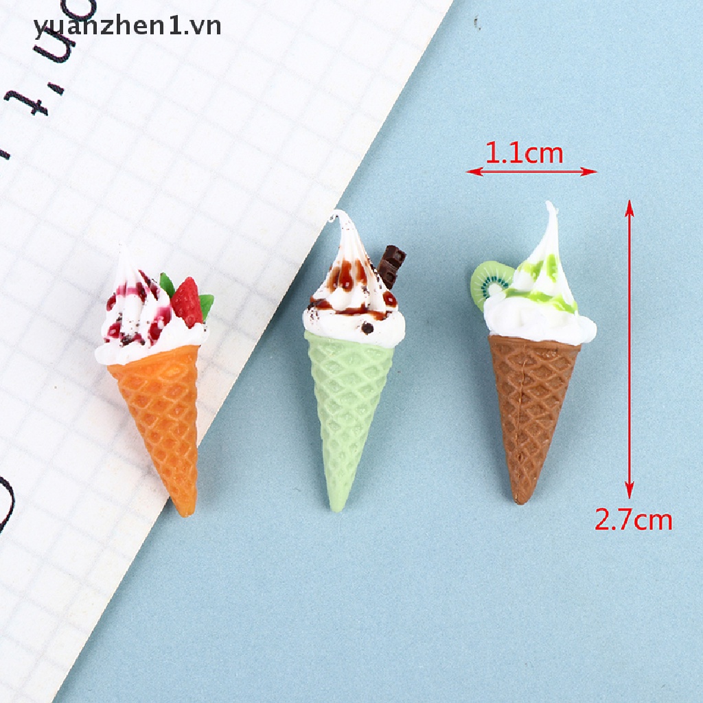 Zheng Nhà Búp Bê Đồ Chơi Thực Phẩm Và Cây Kem Mini Mô Phỏng Phong Cảnh Mini cone