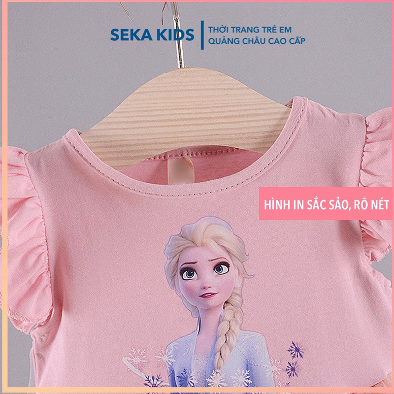 Váy trẻ em đầm công chúa Elsa, Anna, Frozen cầu vồng cho bé gái áo cotton cộc tay đẹp mùa hè SEKA STORE - 2105.30