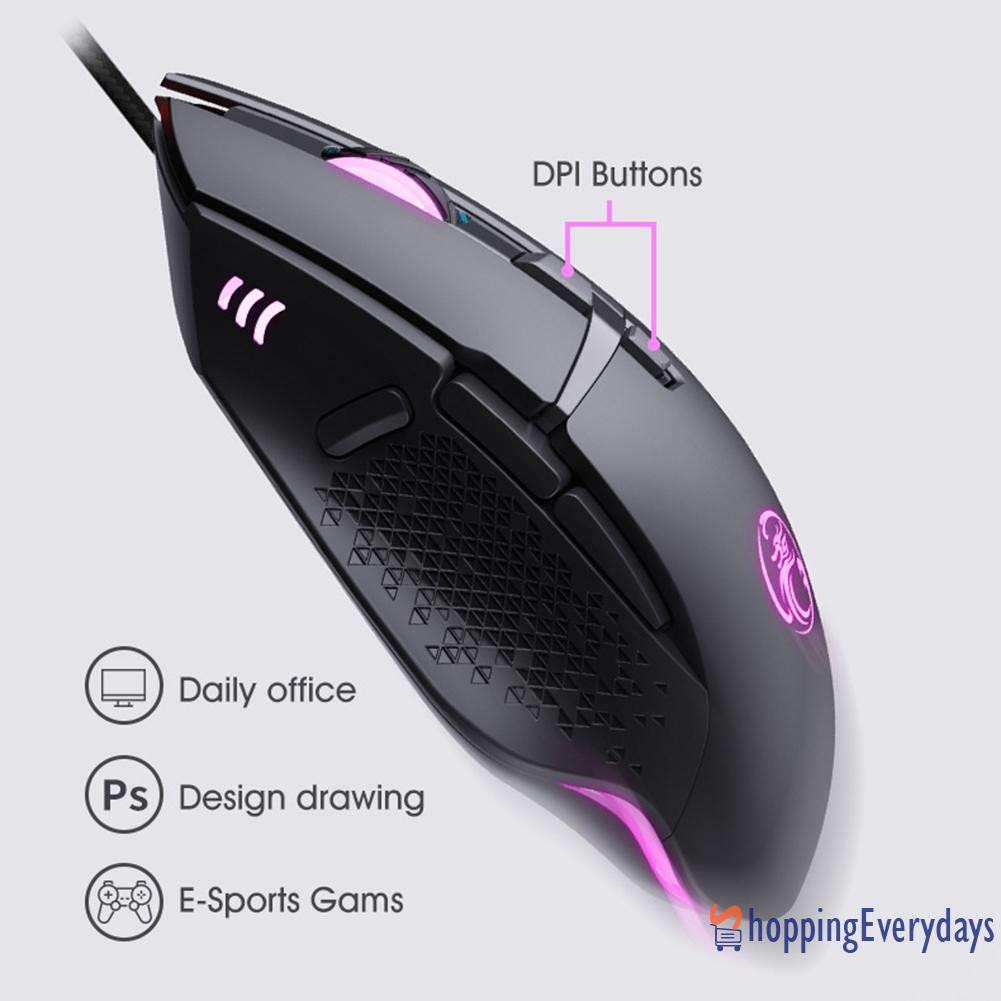 Chuột Chơi Game Sv Imice T91 Phát Sáng 7200 Dpi