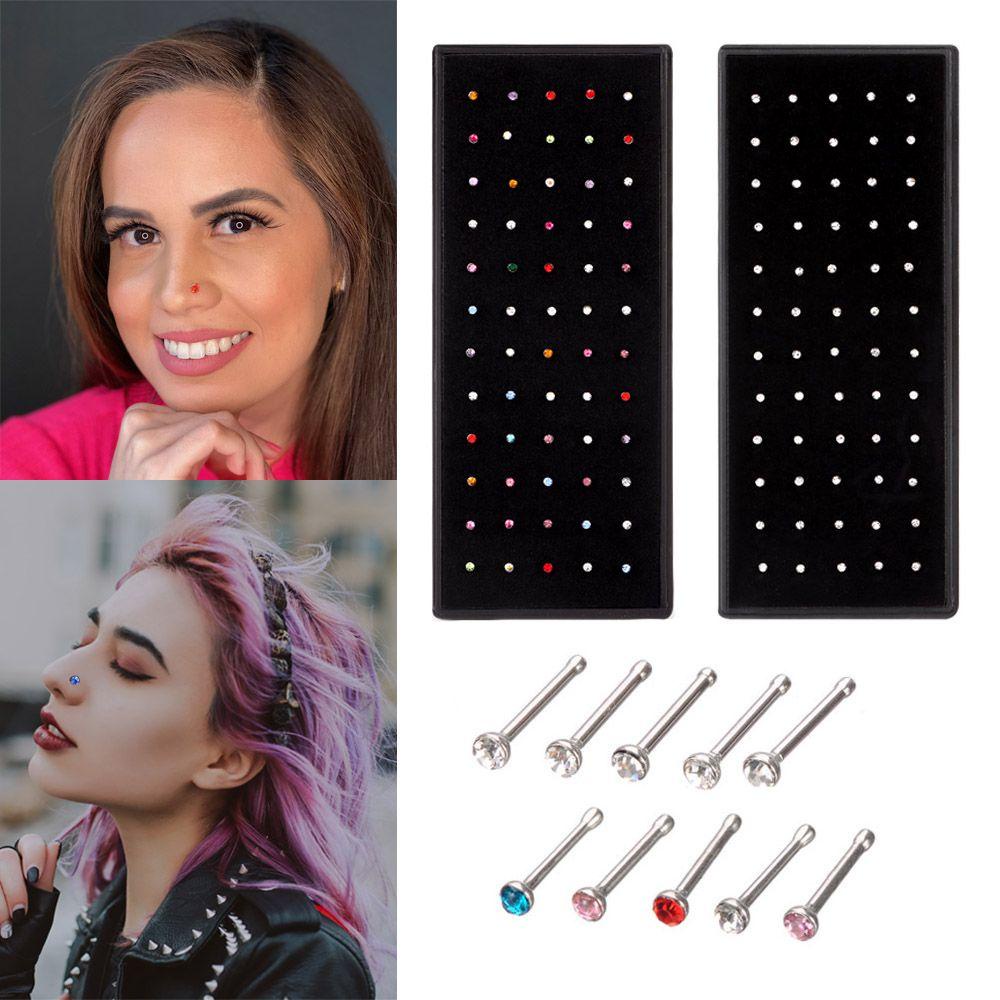 Set 60 Miếng Dán MIH 60 Cái Chất Lượng Cao|Bộ Khuyên Mũi Nhỏ Xinh Thời Trang Cho Nữ