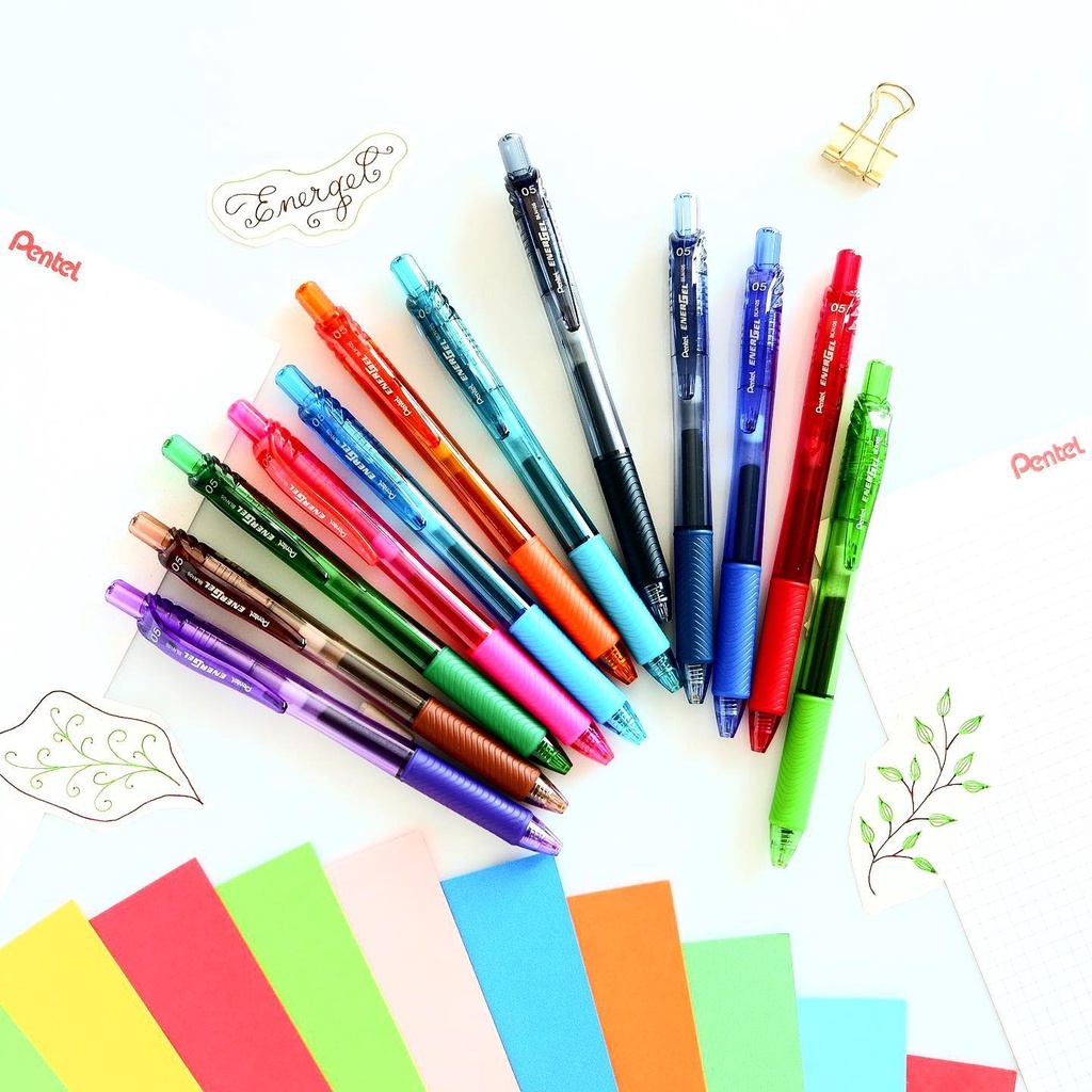 Bút gel PENTEL ENERGEL ngòi 0.5mm siêu nhanh khô, phù hợp luyện chữ Handwriting - Hàng chính hãng