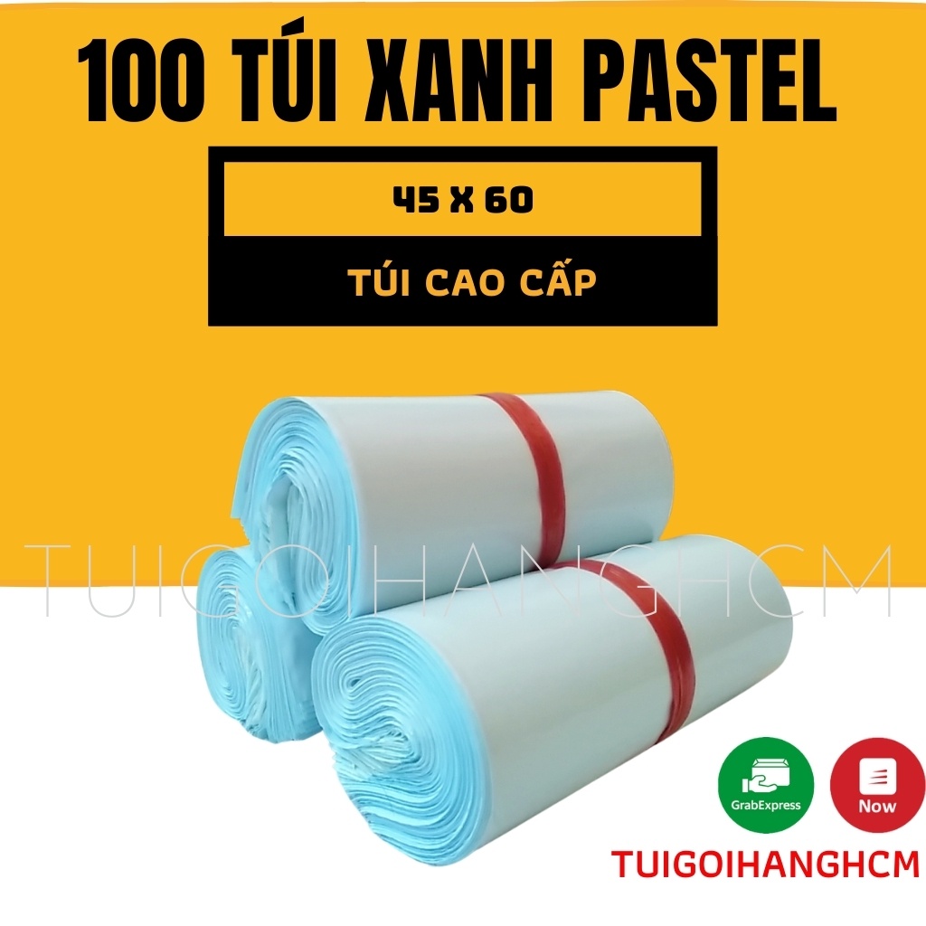 Túi Gói Hàng Đóng Hàng Cao Cấp Size 45x60cm Màu Xanh Pastel Có Sẵn Lớp Dán Tiện Lợi - Tuigoihanghcm