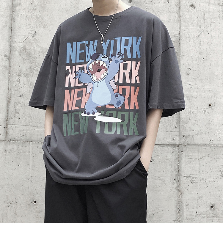 Áo Thun Nam In Hình Hoạt Hình Phong Cách Hip Hop Có 5 Màu (M-8Xl150Kg