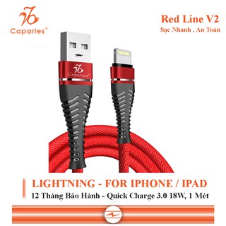 Cáp Sạc CAPARIES REDLine V2 Chuẩn MICRO-USB - Dài 1M - CPRREDV2