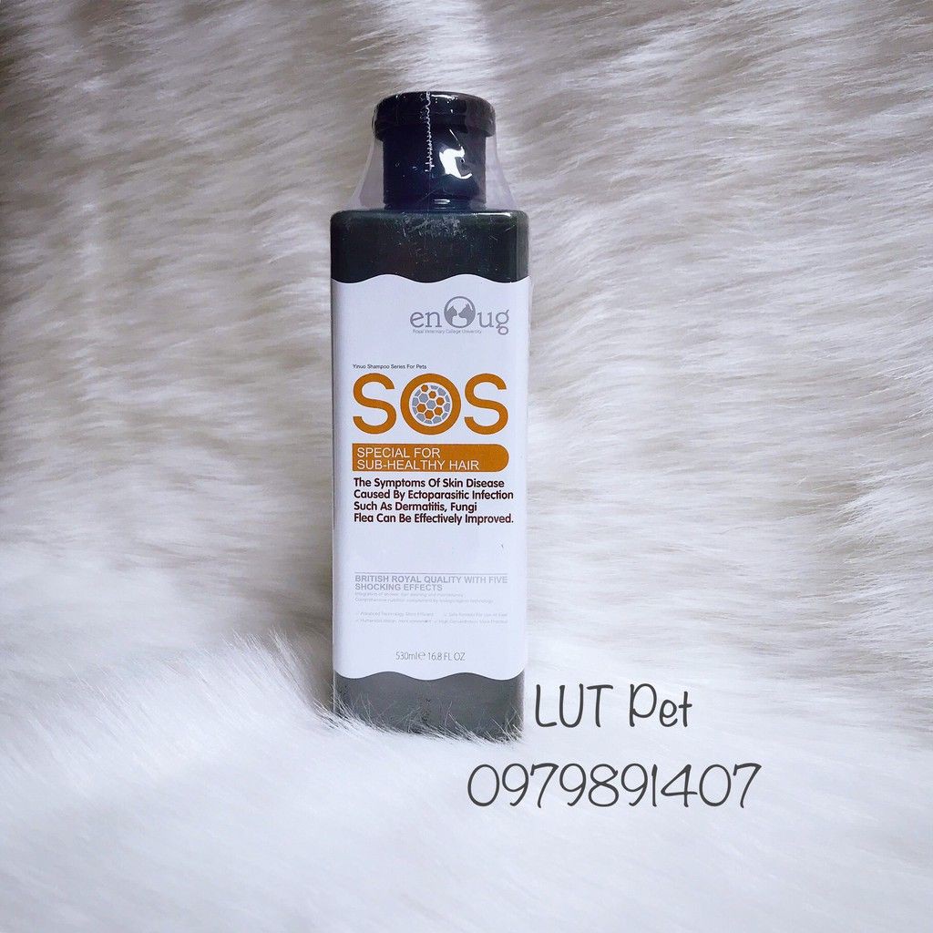 [Pet TN]Sữa tắm SOS chó mèo - dầu tắm sos khử mùi hôi dưỡng lông mượt tránh rụng lông trị viêm da