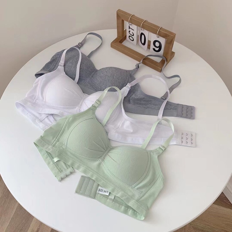 Áo ngực cotton mềm không gọng có size 32-38 thời trang cho nữ