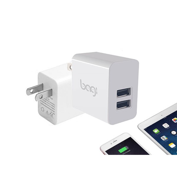 [GIÁ VÔ ĐỊCH] Củ sạc nhanh Bagi 2 cổng USB kép Quick Charge BGPower CE-M23