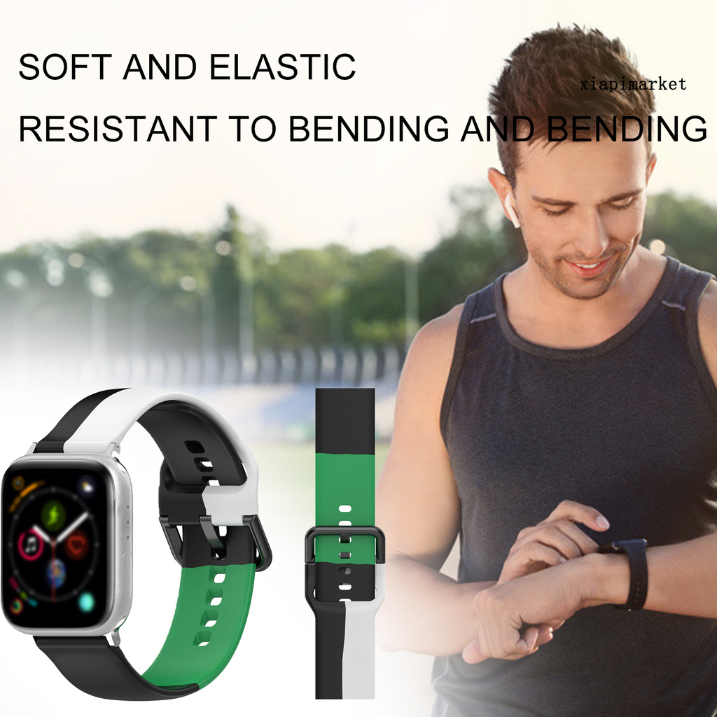 Dây Đeo Thay Thế Chất Liệu Silicon Thiết Kế Sọc Gân Thời Trang Cho Apple Watch 1 / 2 / 3 / 4 / 5 / 6