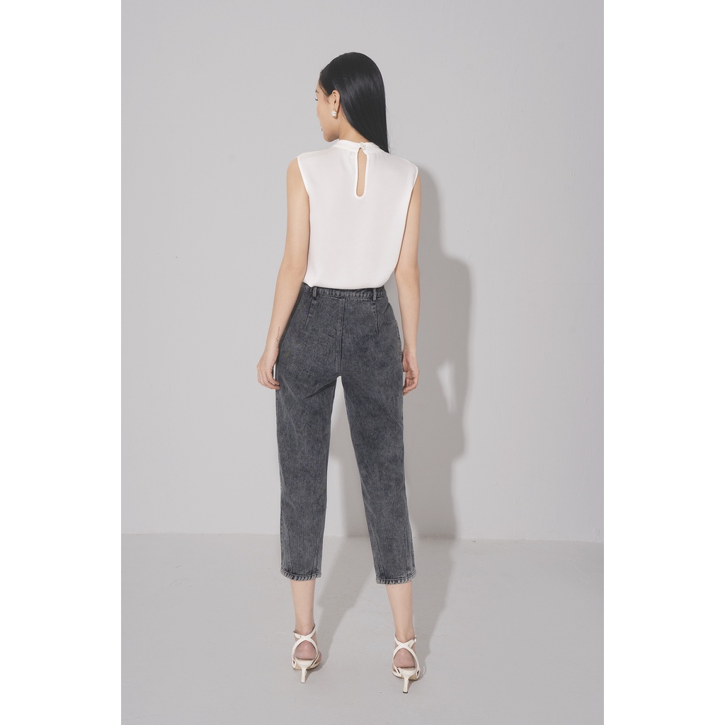 Quần Jeans lửng màu đen Eva De Eva 21SQJE007D