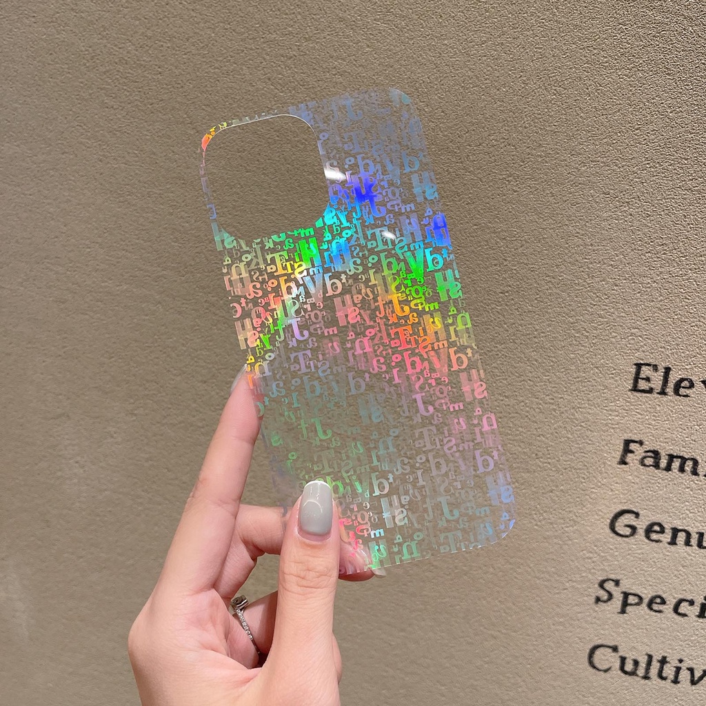 Ốp Điện Thoại Màu Cầu Vồng laser Cho iphone 15 14 13 12 11 pro max 7 8 plus se2 se3 12 13 pro Thẻ