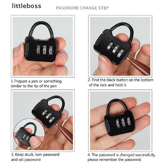 Ổ khóa mật khẩu 3 số mini bằng kẽm nhỏ gọn cho balo