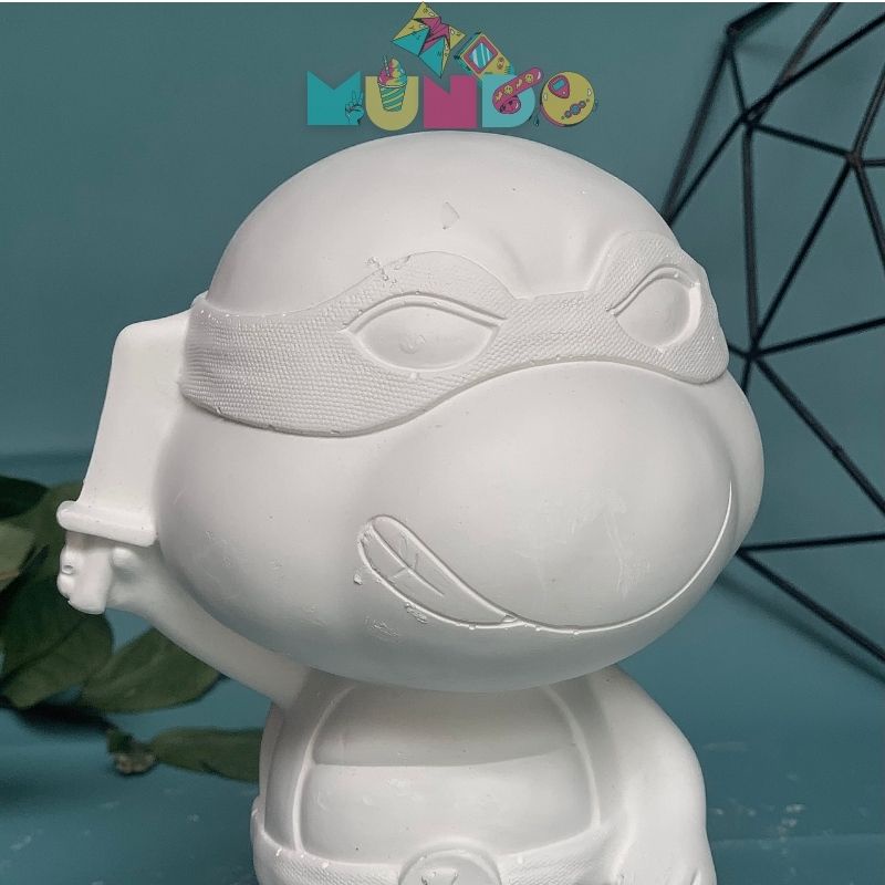 Tượng tô màu (có màu cọ) cao cấp NINJA RÙA SIZE XL, tượng thạch cao MUNDO