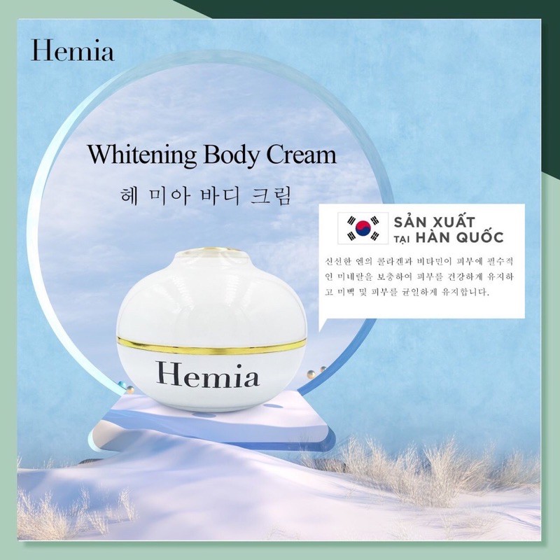Kem dưỡng da toàn thân Hemia Ưhitening Body Cream 150g dưỡng trắng, cấp ẩm và chống nắng