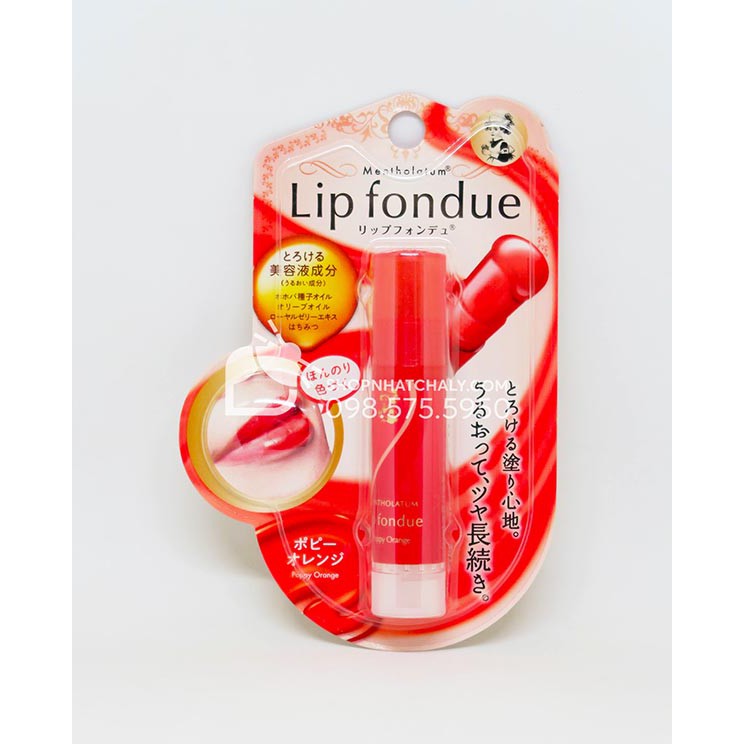 Son dưỡng có màu Lip Fondue Rohto Mentholatum Nhật Bản. Son bóng bán chạy nhất. Mẫu mới nhất nội địa Nhật